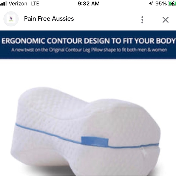 CONTOUR Memory foam ergonomic knee relief pillow side sleeper leg suppor… - Picture 11 of 14